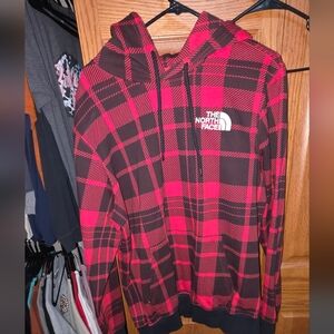The North Face Men’s Red and Black Hoodie